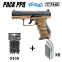 Pack Pistolet de défense Walther PPQ FDE - T4E UMAREX